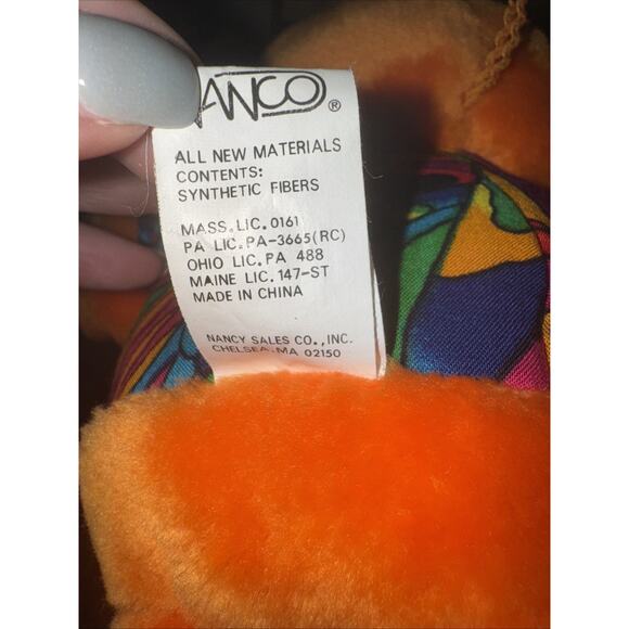 ⭐️Vintage Nanco Heathcliff in Shirt&Sun glasses 2000 Plush Stuffed Animal 11" - Picture 5 of 12